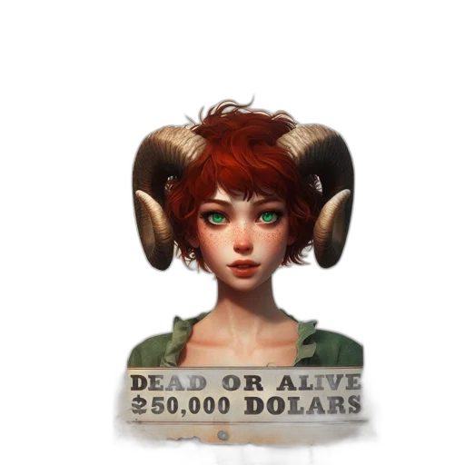 fantasy art, concept art, 3d render, comic book art, vintage, wanted, poster, advertises transparent PNG cut-out