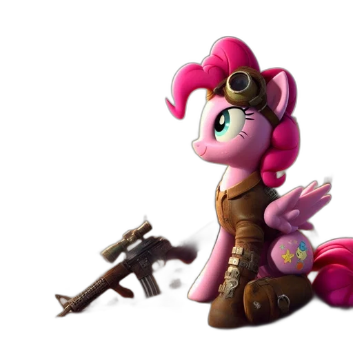 weapon, staff, concept art, 3d render, fantasy art, anthropomorphic, pony, wears transparent PNG cut-out
