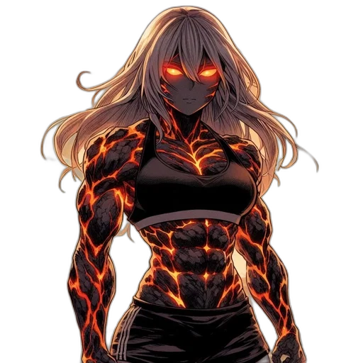 mask, comic book art, concept art, cyberpunk, pixel art, fire, woman, fiery transparent PNG cut-out