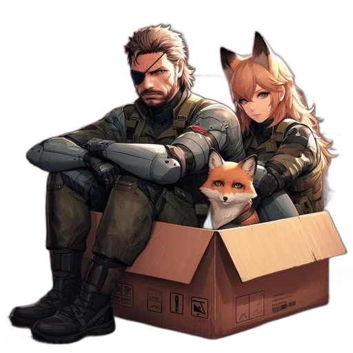 animal, concept art, pixel art, cyberpunk, comic book art, golden, two, animated transparent PNG cut-out