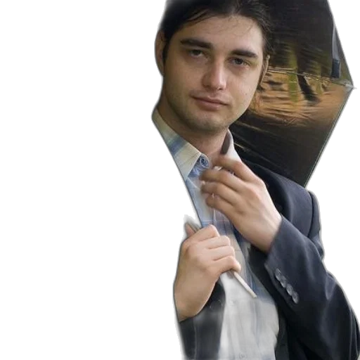 jacket, face, staff, umbrella transparent PNG cut-out