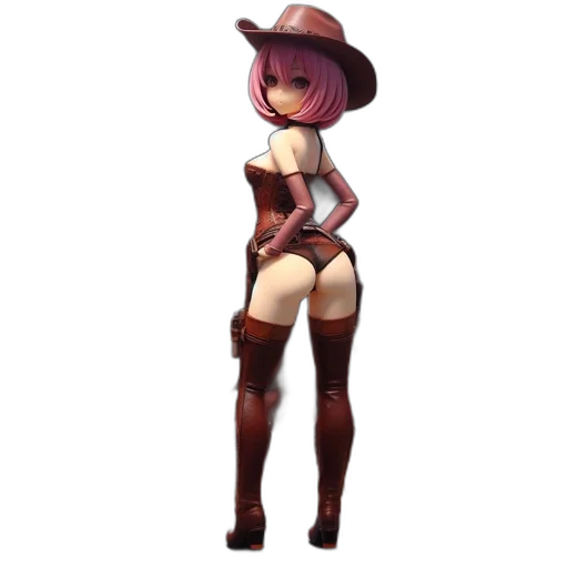 hat, staff, robot, dress, concept art, 3d render, pixel art, fantasy art transparent PNG cut-out