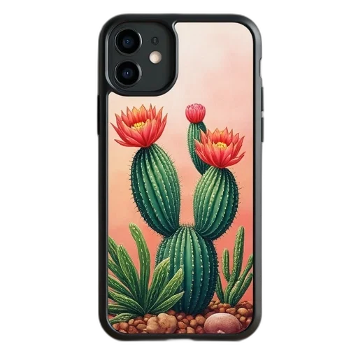 flower, photorealistic, flowering, cactus, iphone, case, bernardd transparent PNG cut-out