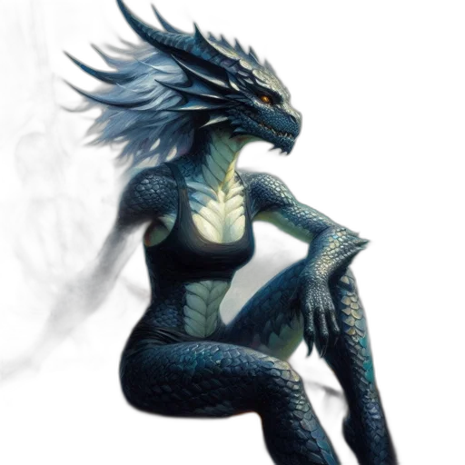 dragon, creature, animal, concept art, fantasy art, comic book art, pixel art, dark transparent PNG cut-out
