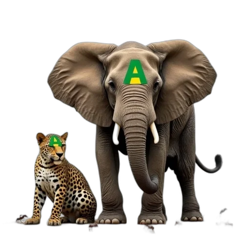 animal, concept art, photorealistic, second, image, shows, same, elephant transparent PNG cut-out