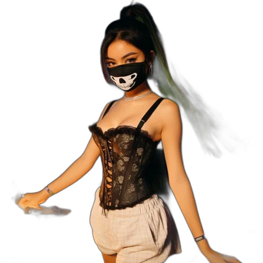mask, dress, creature, concept art, fantasy art, cartoon, 3d render, dusk transparent PNG cut-out