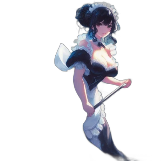 dress, staff, weapon, sword, concept art, anime, fantasy art, pixel art transparent PNG cut-out
