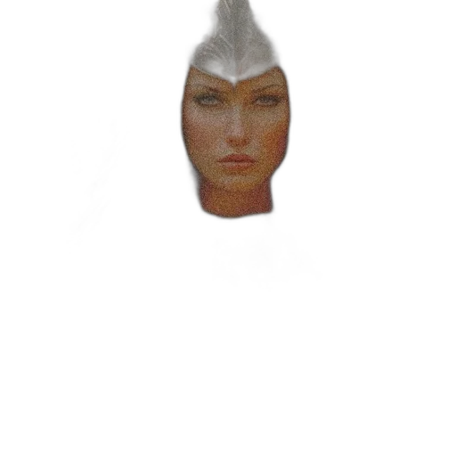 hat, face, mask, crown, photorealistic, 3d render, concept art, oil painting transparent PNG cut-out