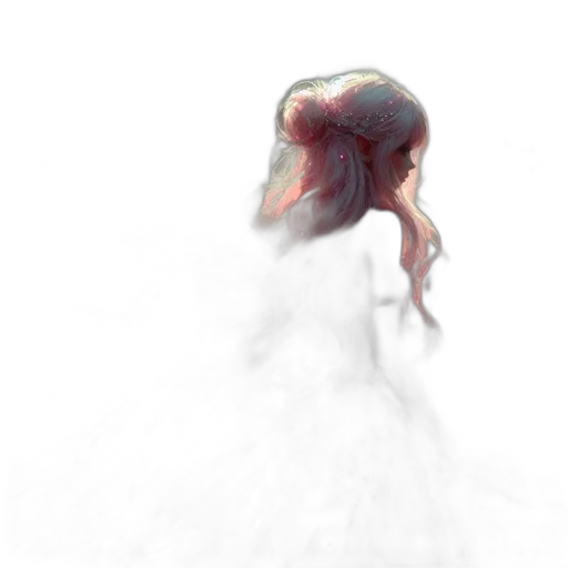 dress, crown, mask, hair, watercolor, concept art, photorealistic, pixel art transparent PNG cut-out
