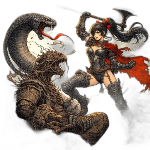dragon, sword, weapon, creature, fantasy art, concept art, comic book art, pixel art transparent PNG cut-out