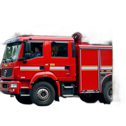 staff, weapon, photorealistic, 3d render, fire, red, truck, ladder transparent PNG cut-out