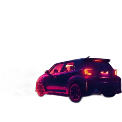 car, weapon, robot, 3d render, concept art, pixel art, photorealistic, neon lights transparent PNG cut-out