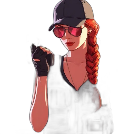 hat, weapon, staff, pixel art, concept art, cartoon, cyberpunk, red transparent PNG cut-out