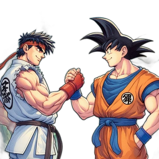 concept art, pixel art, anime, comic book art, two, animated, characters, both transparent PNG cut-out