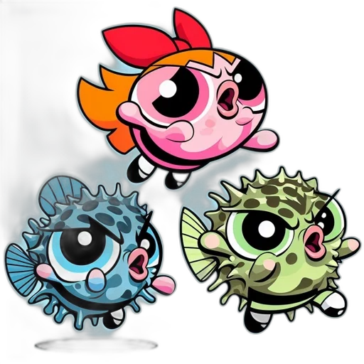 concept art, cartoon, comic book art, 3d render, three, animated, characters, appear transparent PNG cut-out