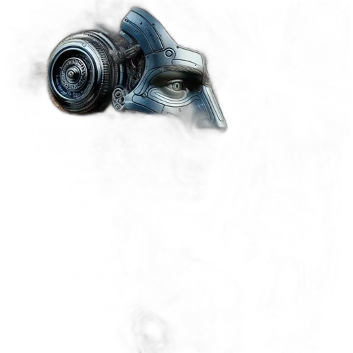 robot, weapon, staff, umbrella, concept art, photorealistic, 3d render, watercolor transparent PNG cut-out