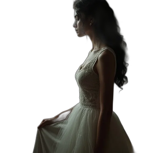 dress, jewelry, crown, face transparent PNG cut-out