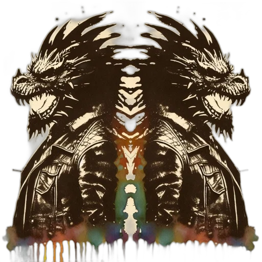 dragon, creature, mask, animal, fantasy art, concept art, pixel art, comic book art transparent PNG cut-out