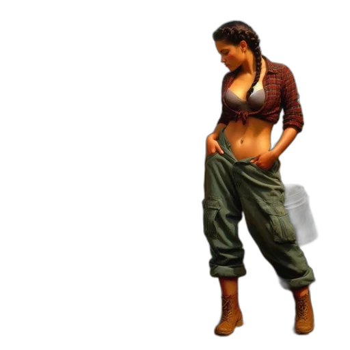 jacket, concept art, pixel art, 3d render, photorealistic, earth tones, rustic, landscape transparent PNG cut-out