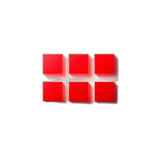 crown, jewelry, furniture, 3d render, pixel art, red, six, cubes transparent PNG cut-out