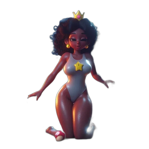 crown, dress, creature, concept art, 3d render, fantasy art, pixel art, sleeping transparent PNG cut-out