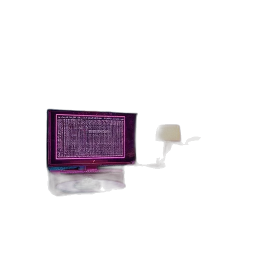 weapon, jewelry, crown, hat, vaporwave, 3d render, pixel art, neon lights transparent PNG cut-out