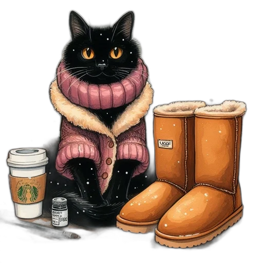 animal, jacket, creature, shoes, watercolor, concept art, pixel art, photorealistic transparent PNG cut-out