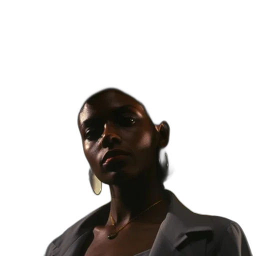 staff, face, jacket, jewelry, photorealistic, concept art, 3d render, cyberpunk transparent PNG cut-out