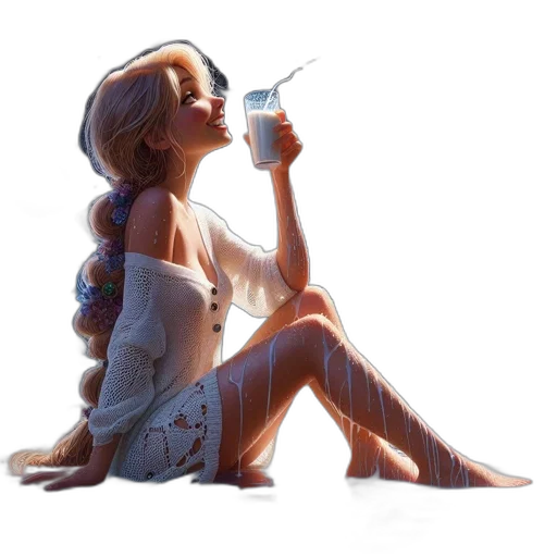 dress, bottle, jewelry, concept art, fantasy art, 3d render, photorealistic, neon lights transparent PNG cut-out