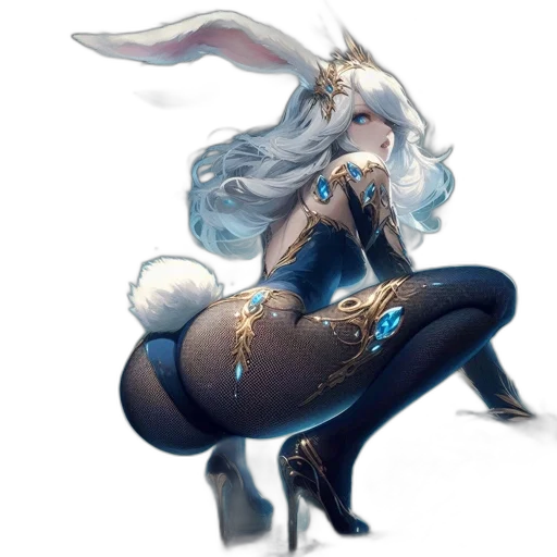 dress, fantasy art, concept art, pixel art, anime, blue, monochrome, anthropomorphic transparent PNG cut-out