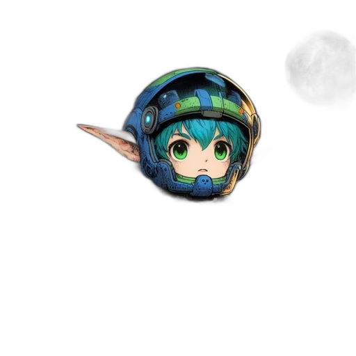 mask, hat, weapon, staff, anime, 3d render, concept art, fantasy art transparent PNG cut-out