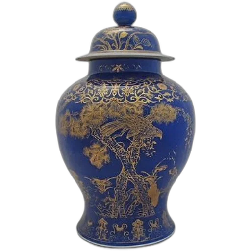 dragon, bottle, photorealistic, blue, gold, ceramic, vase, intricate transparent PNG cut-out