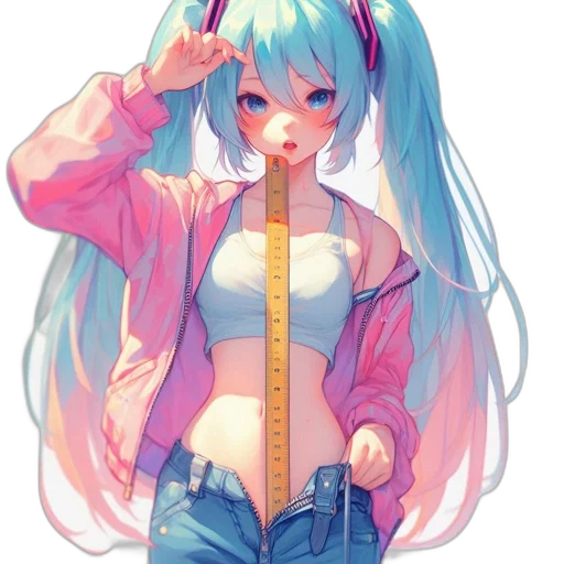 staff, jacket, weapon, sword, anime, pixel art, vaporwave, concept art transparent PNG cut-out