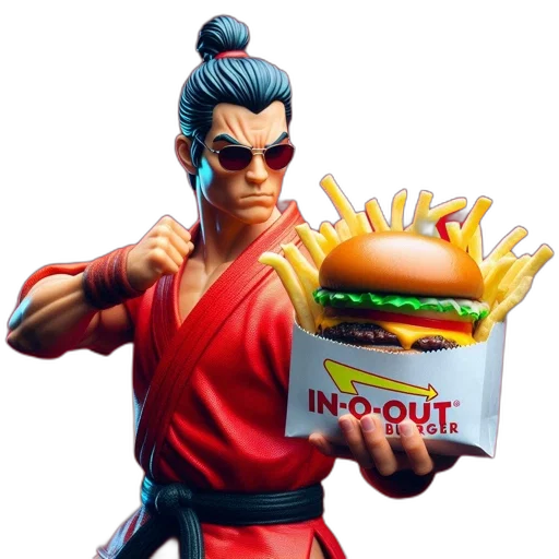 food, weapon, jacket, staff, concept art, 3d render, photorealistic, vaporwave transparent PNG cut-out
