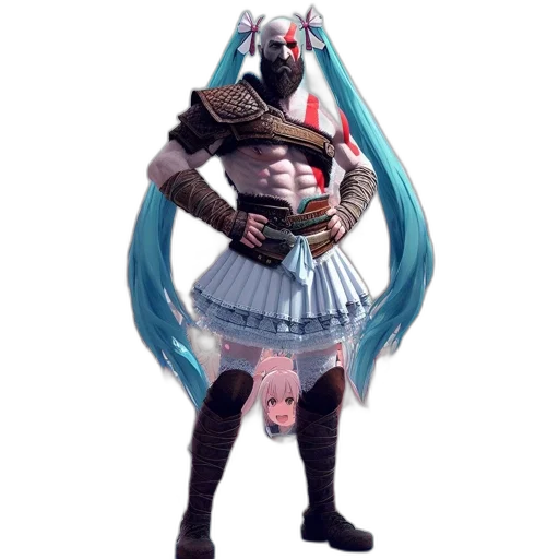 robot, creature, sword, mask, concept art, 3d render, vaporwave, fantasy art transparent PNG cut-out
