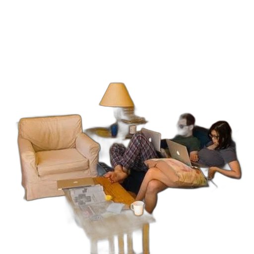furniture, robot, umbrella, hat, 3d render, concept art, photorealistic, pixel art transparent PNG cut-out