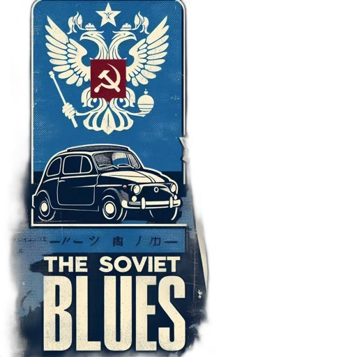 car, concept art, blue, stylized, female, character, gun, soviet transparent PNG cut-out
