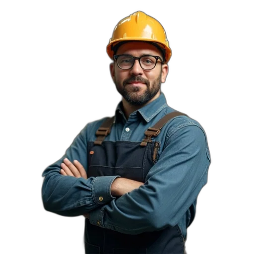 staff, robot, hat, face transparent PNG cut-out