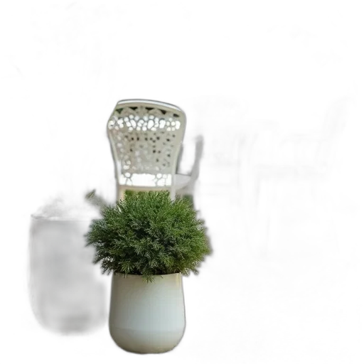 furniture, crown, staff, flower, 3d render, photorealistic, green, garden transparent PNG cut-out