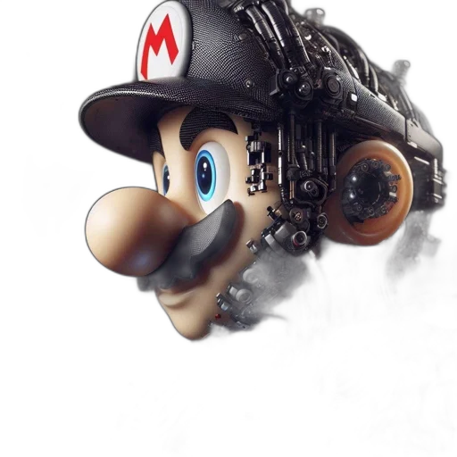 mask, hat, robot, face, 3d render, concept art, photorealistic, fantasy art transparent PNG cut-out