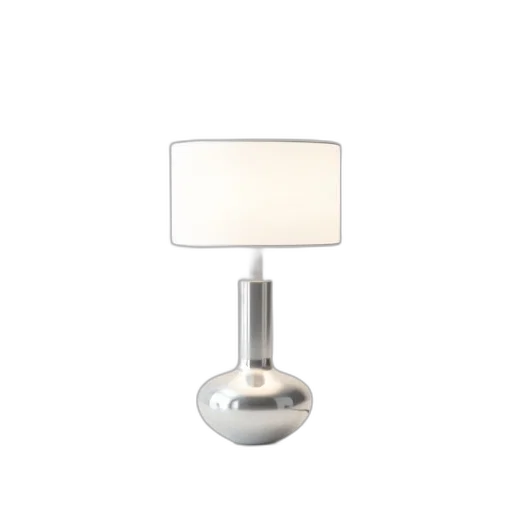 furniture, 3d render, sleek, modern, lamp, white, shade, metallic transparent PNG cut-out