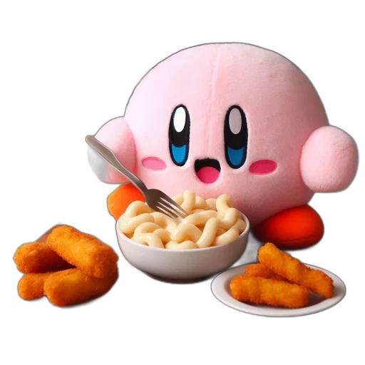 food, animal, creature, weapon, concept art, 3d render, vaporwave, kirby transparent PNG cut-out