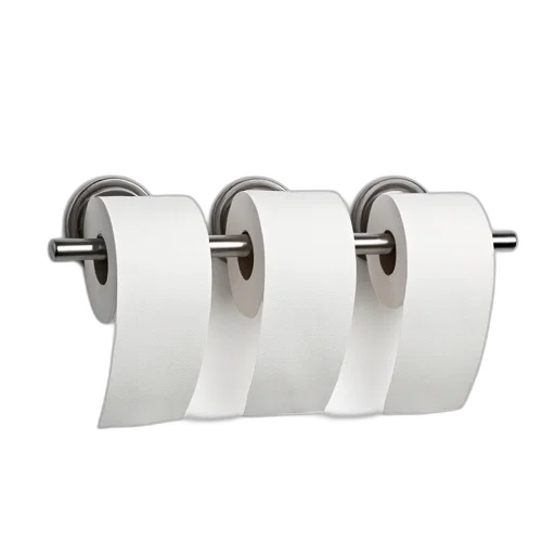 jewelry, 3d render, set, three, stainless, steel, toilet, paper transparent PNG cut-out