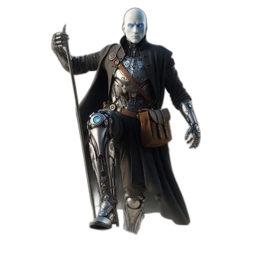 staff, mask, sword, weapon, concept art, fantasy art, 3d render, comic book art transparent PNG cut-out