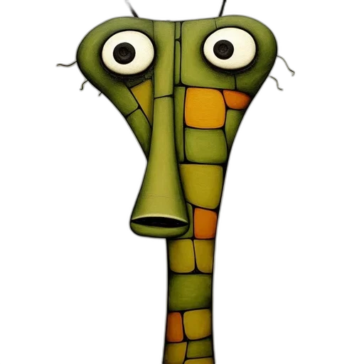 staff, animal, creature, face, concept art, 3d render, cartoon, fantasy art transparent PNG cut-out