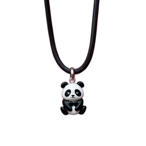 jewelry, animal, 3d render, monochrome, black, necklace, silver, charm transparent PNG cut-out