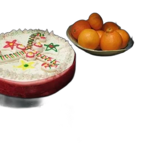 food, crown, 3d render, photorealistic, snow, festive, table, setting transparent PNG cut-out
