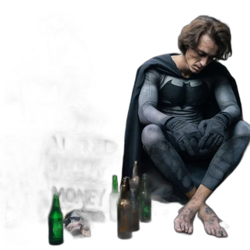 bottle, concept art, comic book art, photorealistic, pixel art, dark, two, people transparent PNG cut-out
