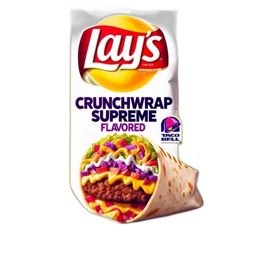 food, jacket, vaporwave, lay, chip, bag, fictional, design transparent PNG cut-out