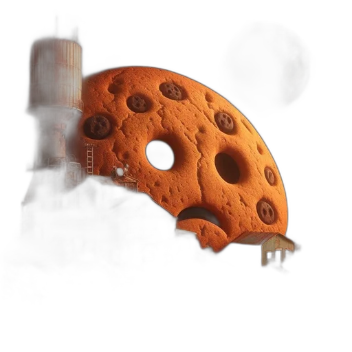 mask, robot, umbrella, weapon, 3d render, concept art, photorealistic, outer space transparent PNG cut-out